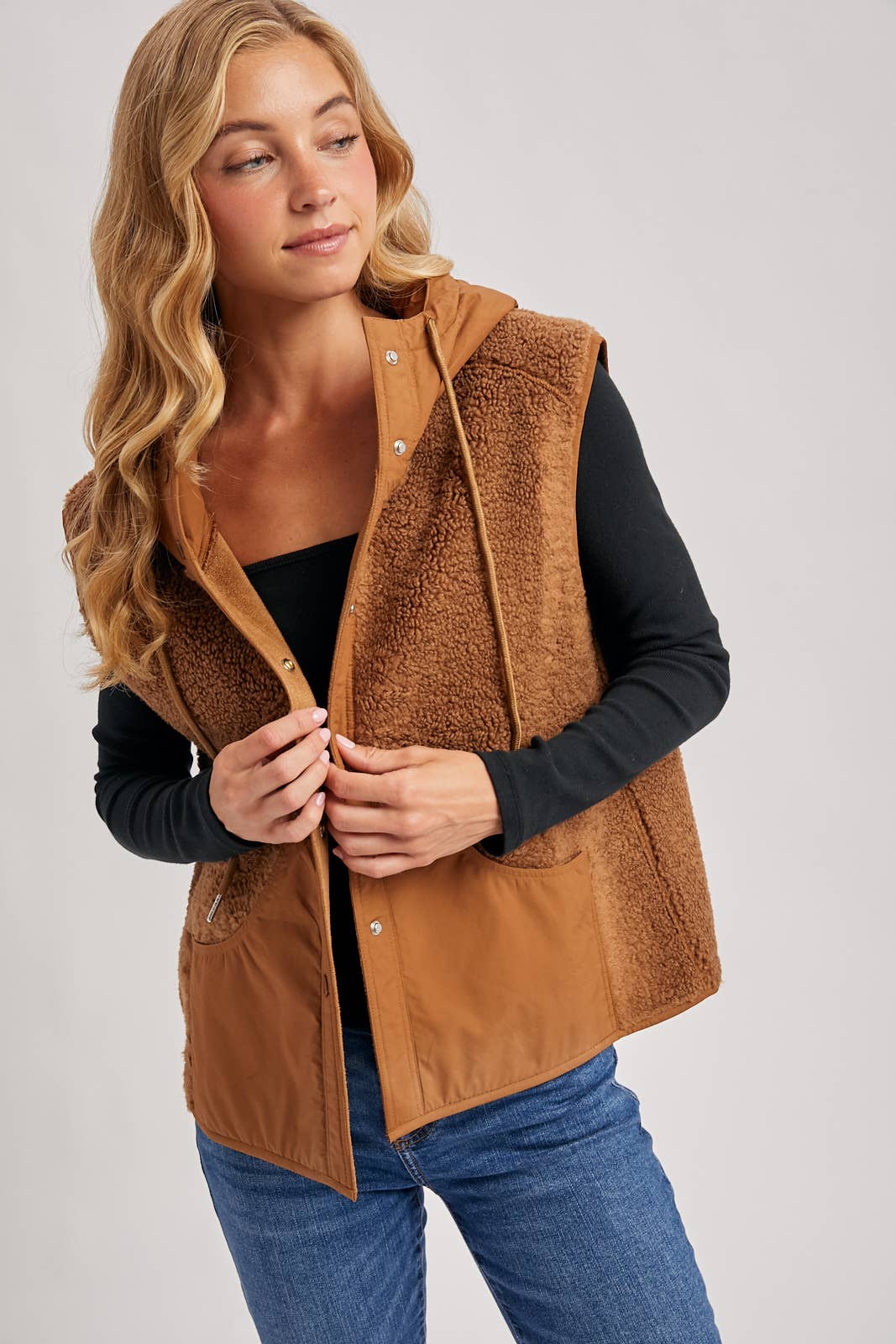 The Briar Sherpa Hooded Vest