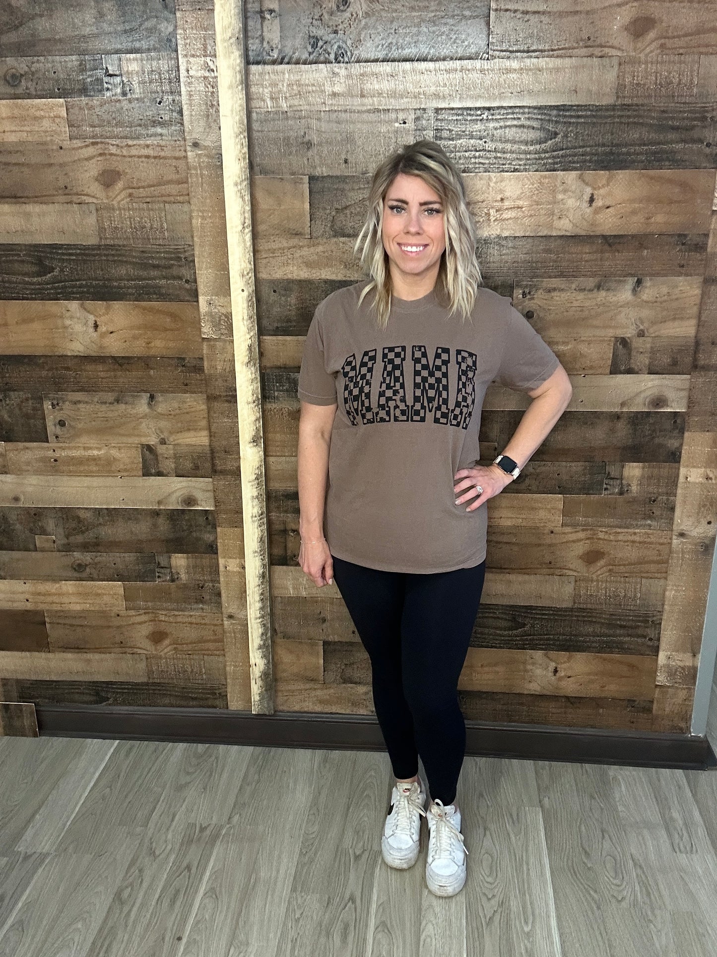 Mama Checkered Tee