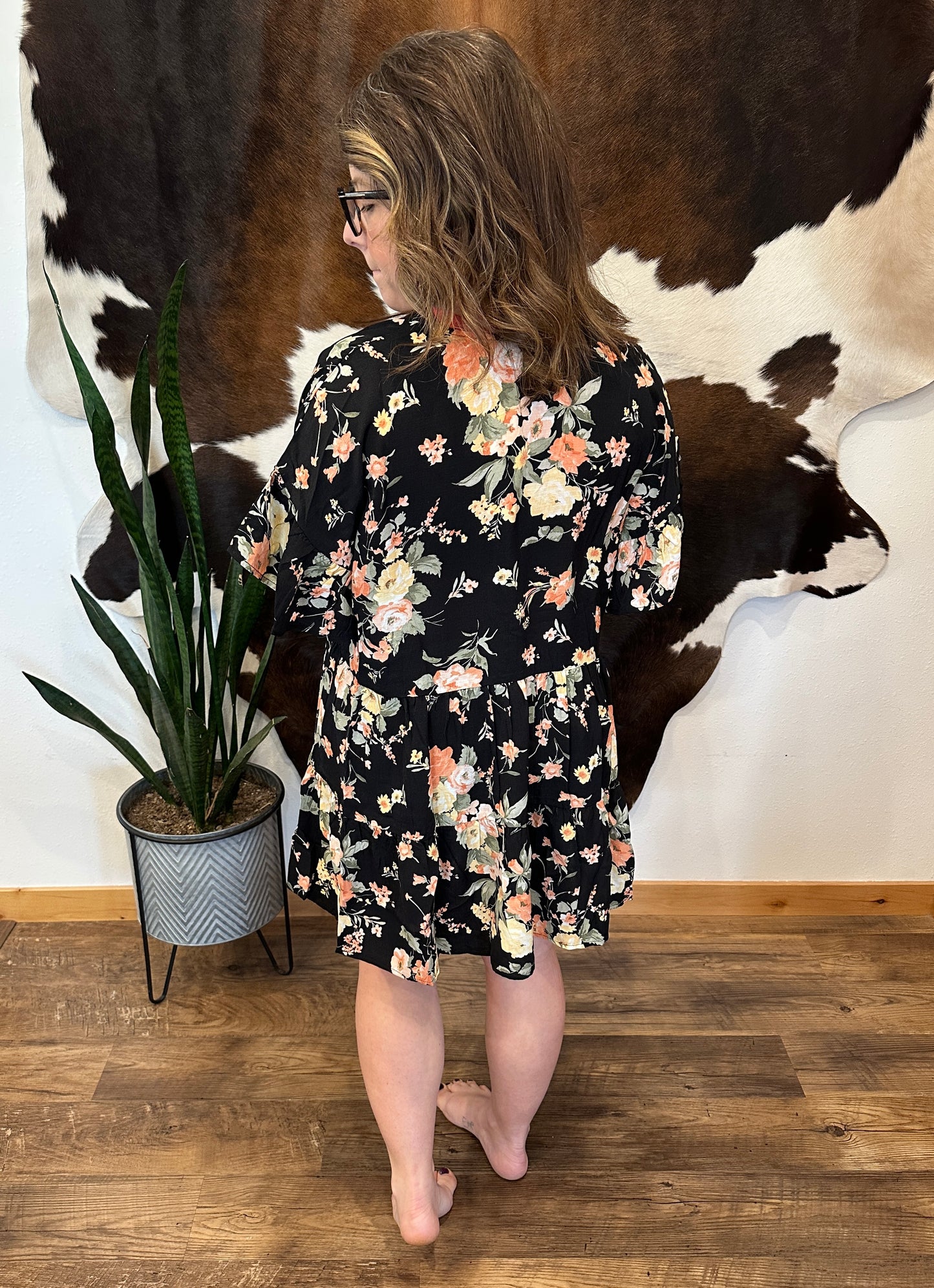 Tiered Floral Kimono