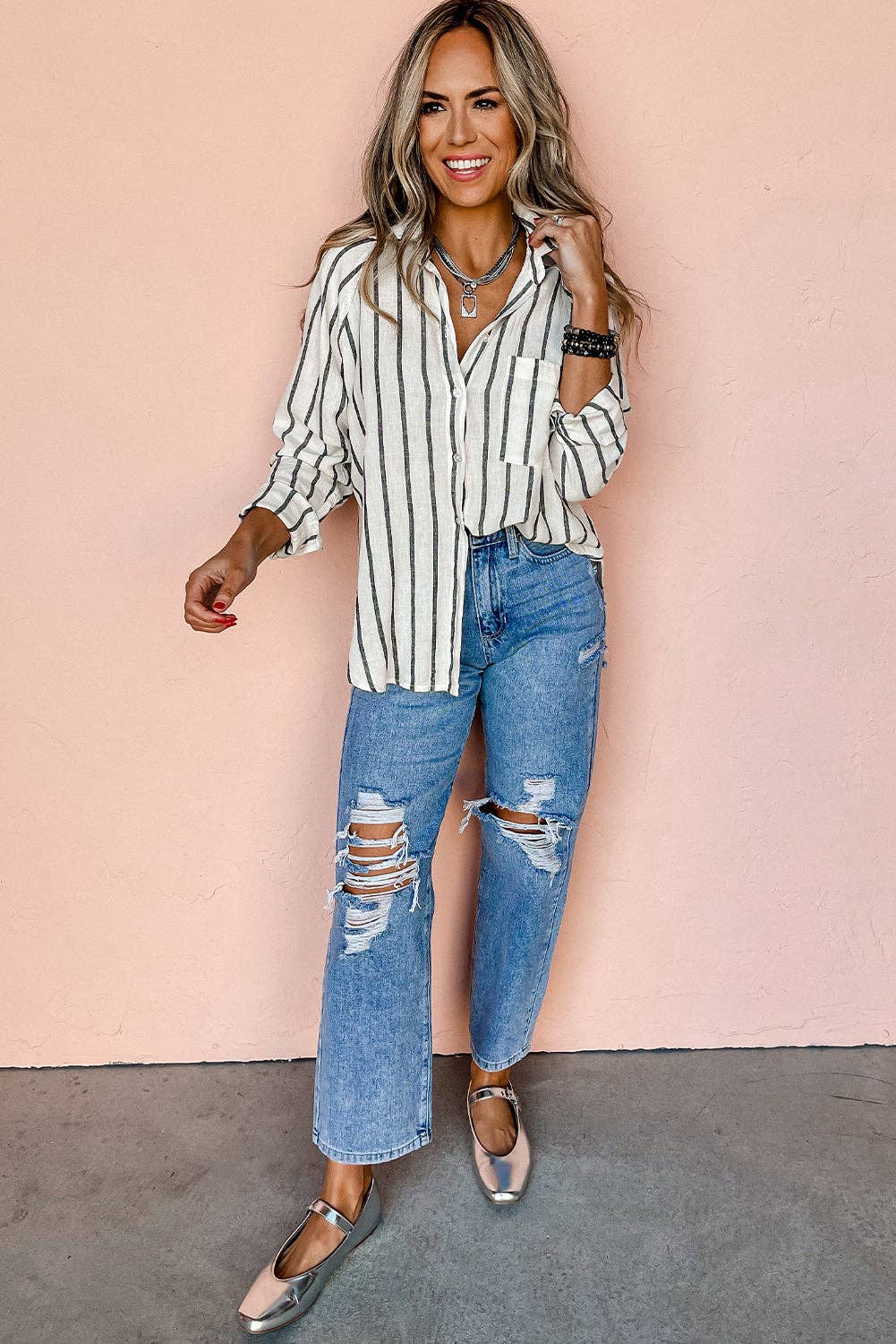 The Saylor Striped Button-Up