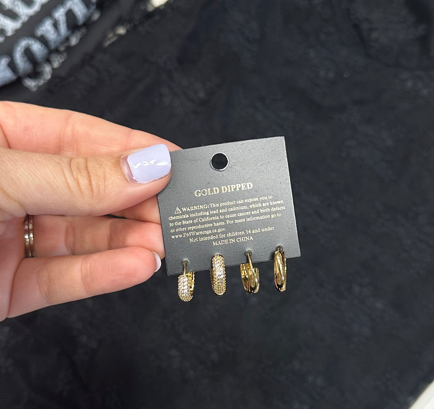 Gold Dipped Earring Set