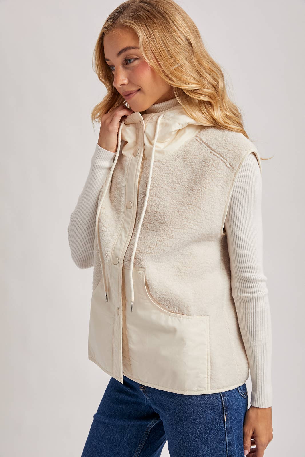 The Briar Sherpa Hooded Vest