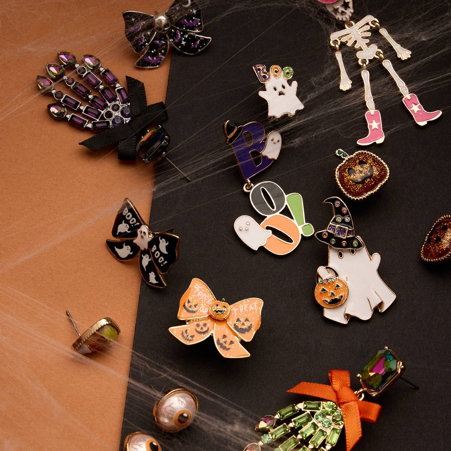 Pumpkin Epoxy Stud Earrings with Titanium Posts