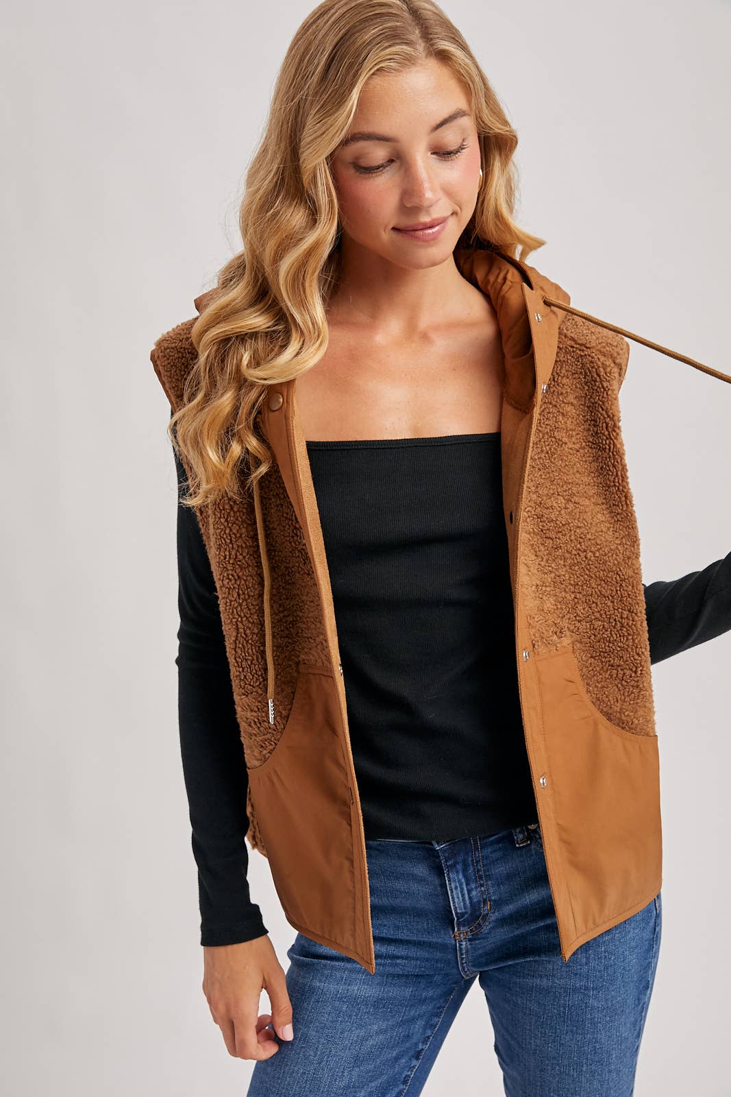 The Briar Sherpa Hooded Vest