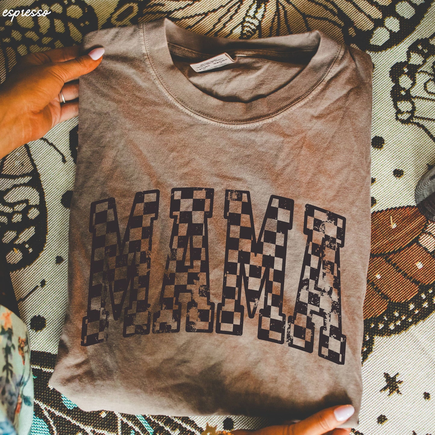 Mama Checkered Tee