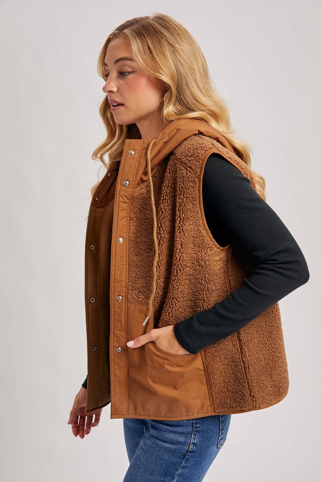 The Briar Sherpa Hooded Vest