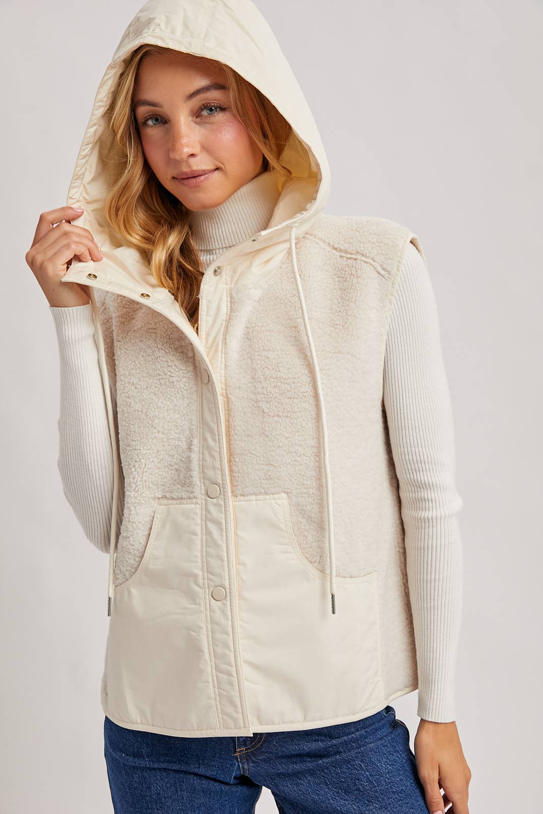 The Briar Sherpa Hooded Vest