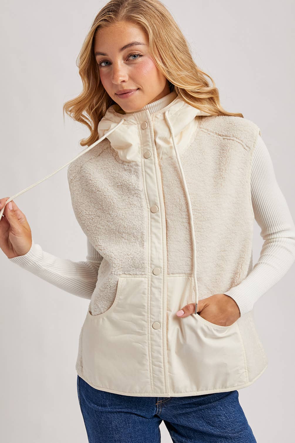 The Briar Sherpa Hooded Vest