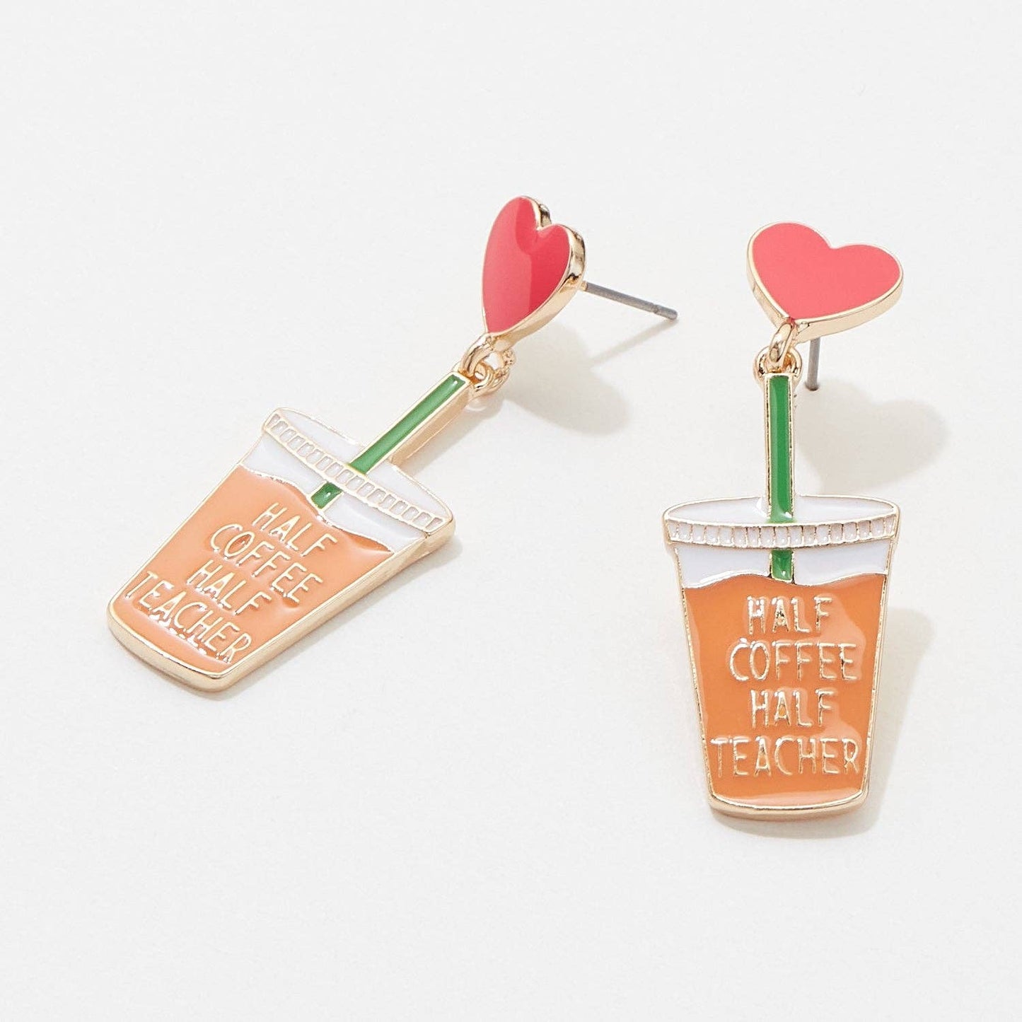 Half Coffee/Half Teacher Earrings