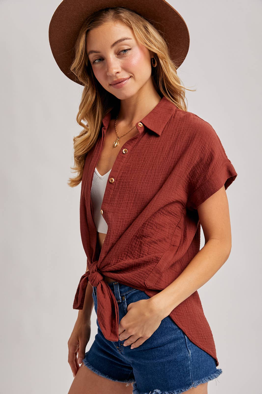 Tatum Textured Cotton Shirt