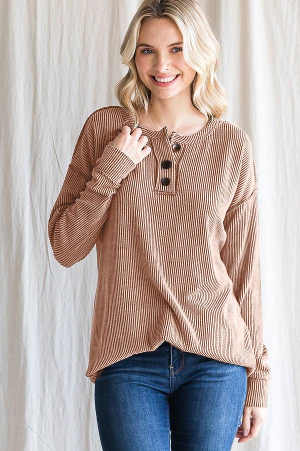 Marlowe Button Top