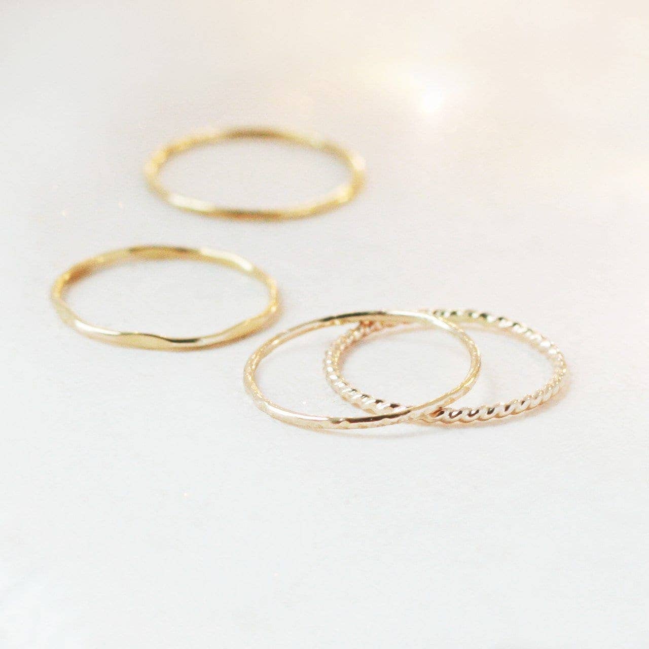 Gold Skinny Stacking Rings