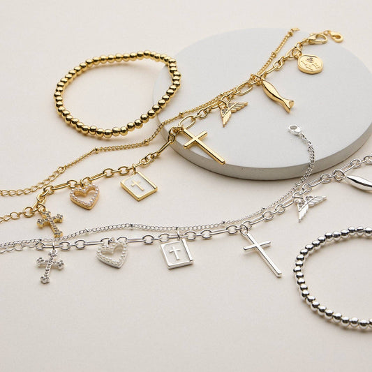 Faith Charm Bracelet Stack
