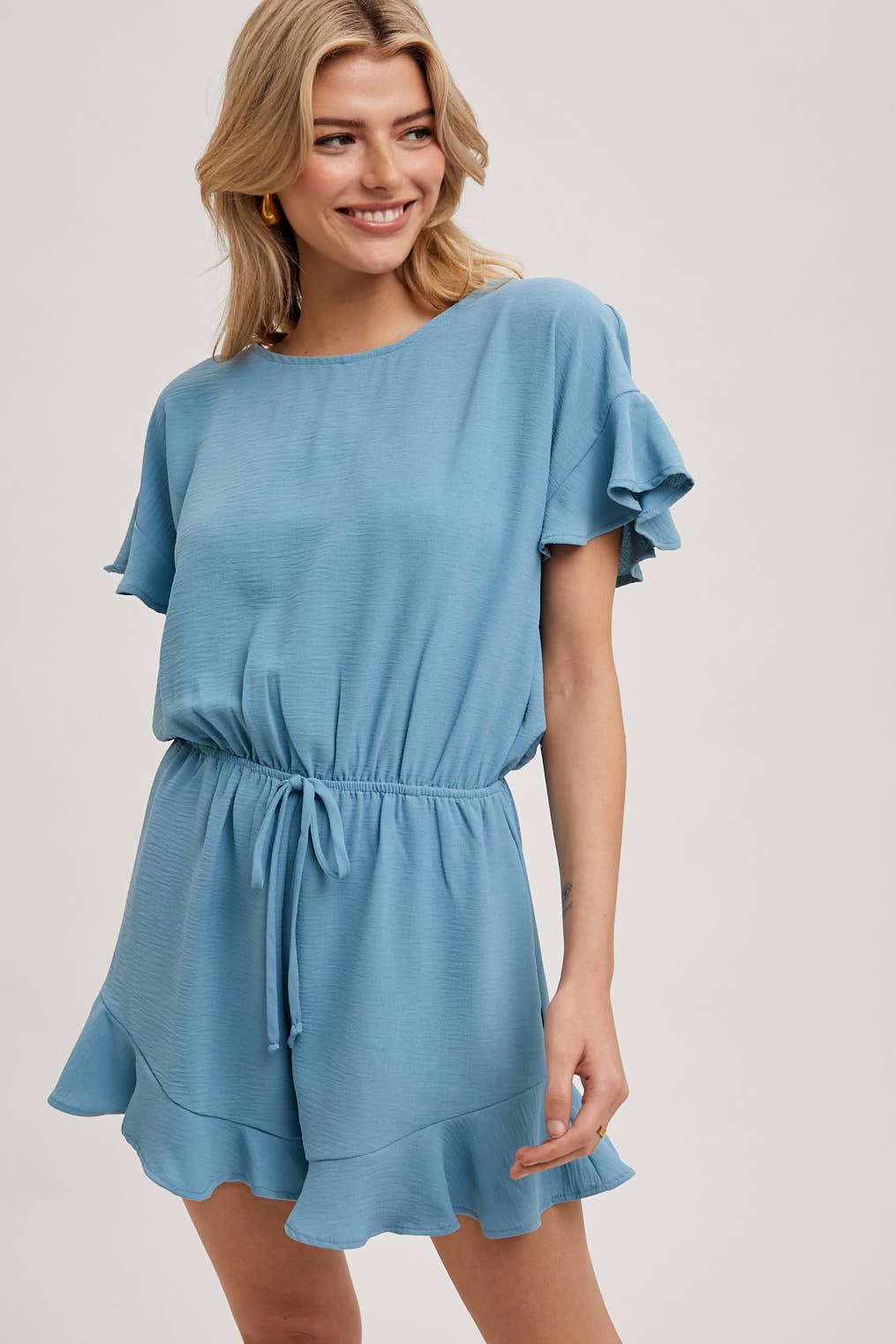Ellie Ruffle Hem Romper