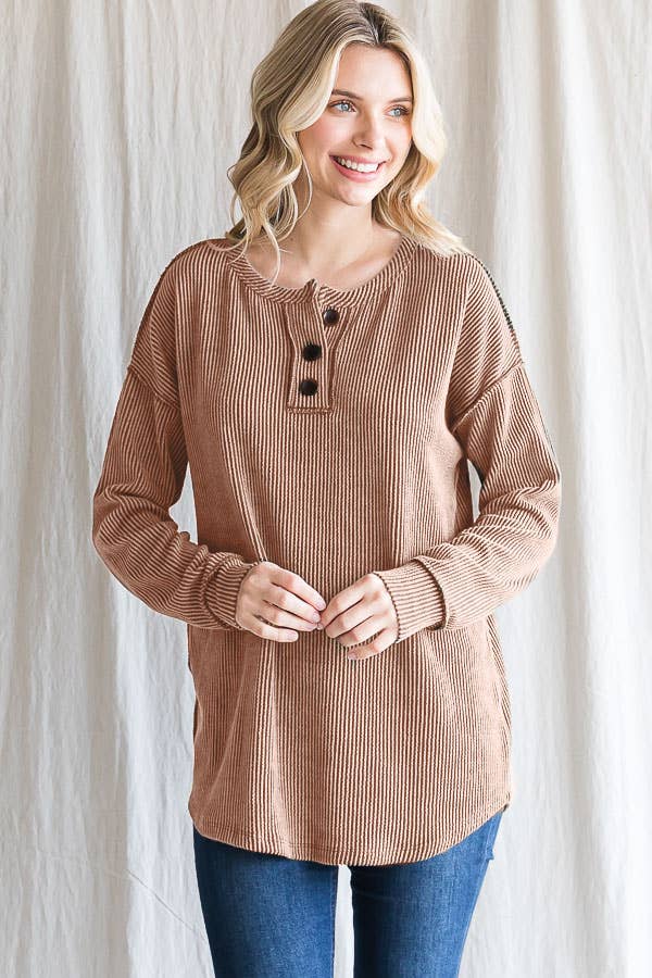 Marlowe Button Top