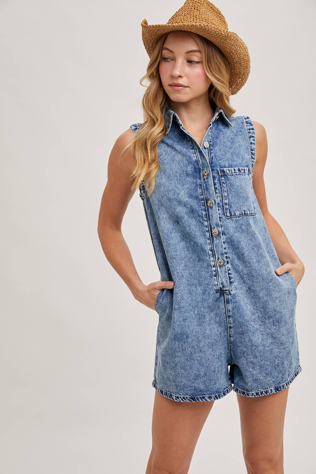 Dutton Denim Romper