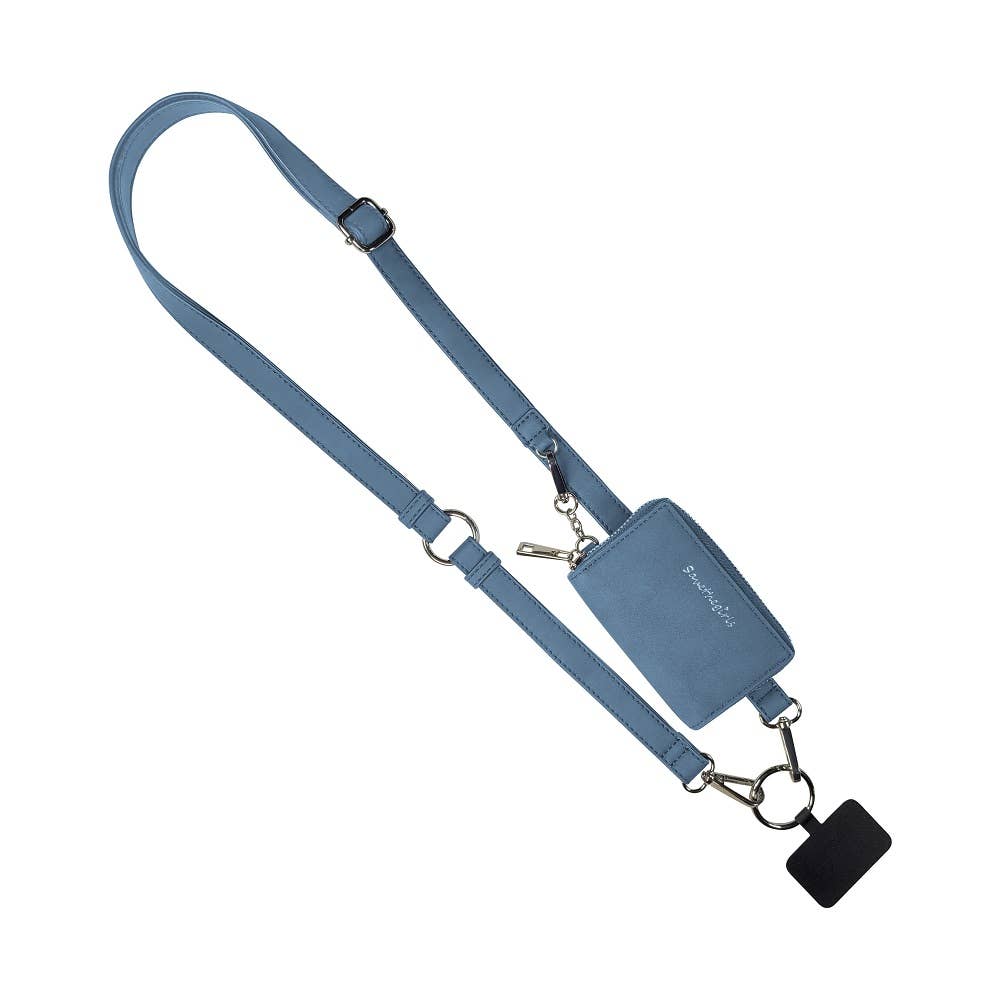 Clip & Go Brushed Vegan Leather Phone Lanyard