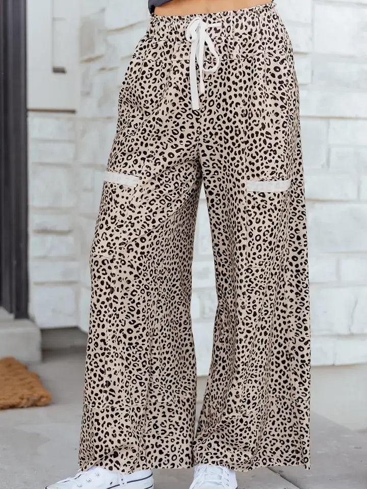 Leopard Knit Pants