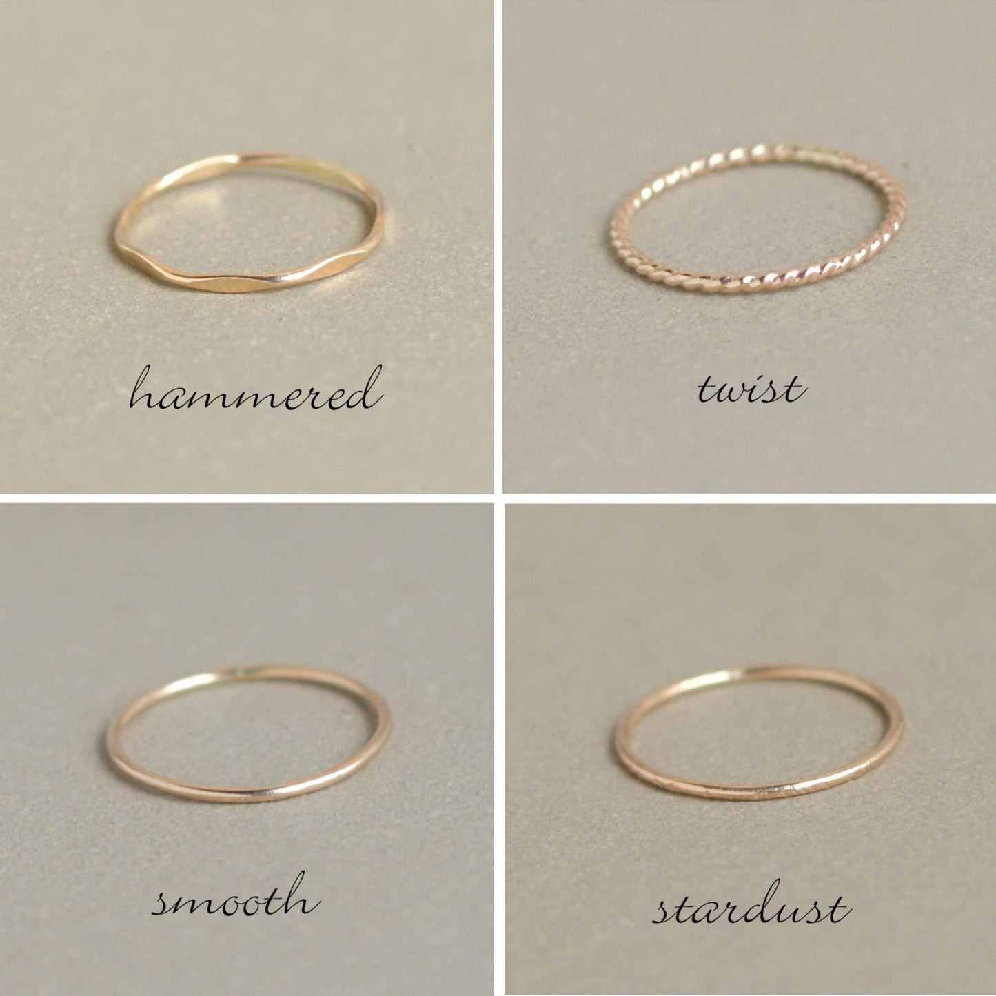 Gold Skinny Stacking Rings