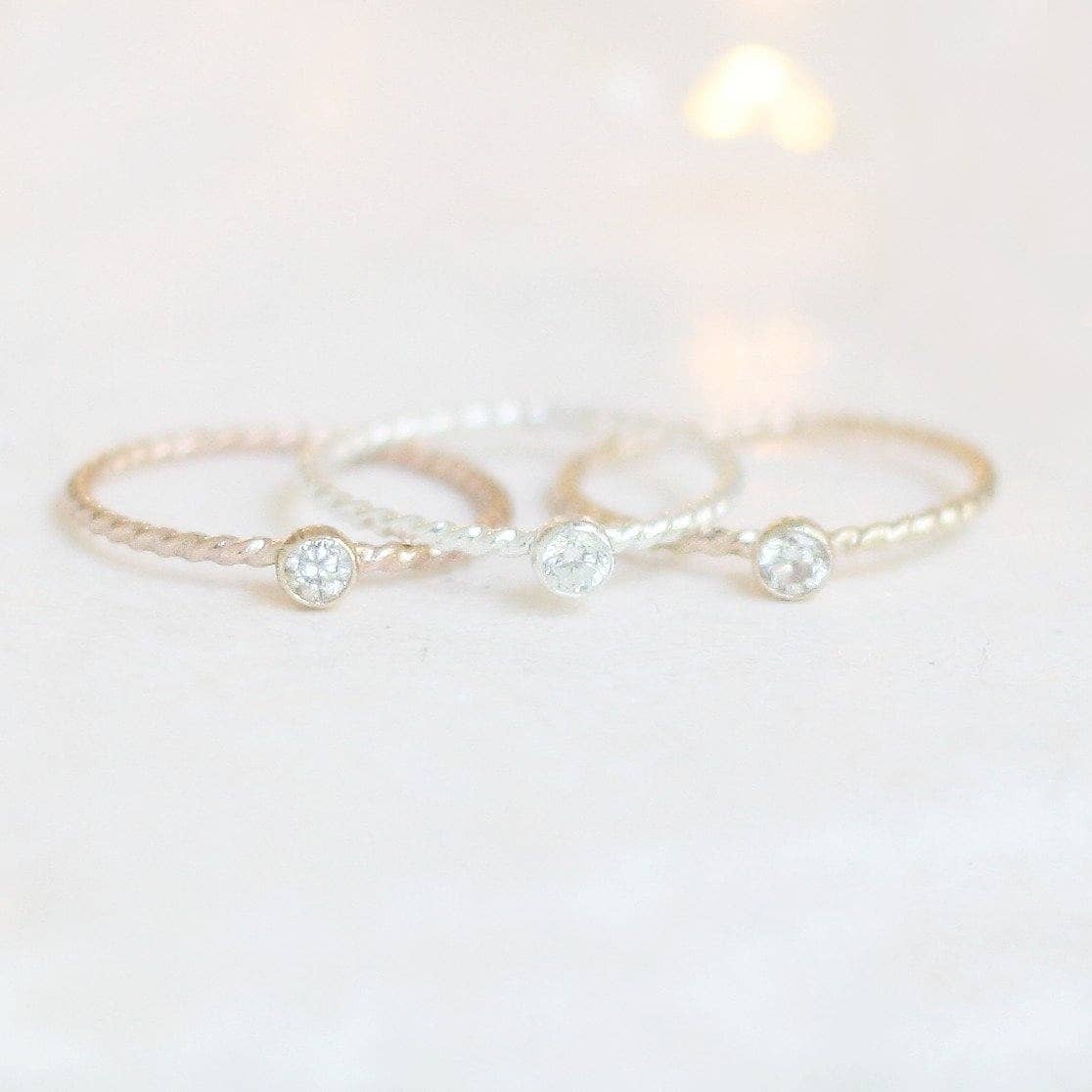 Gold Twisted Stacking Ring