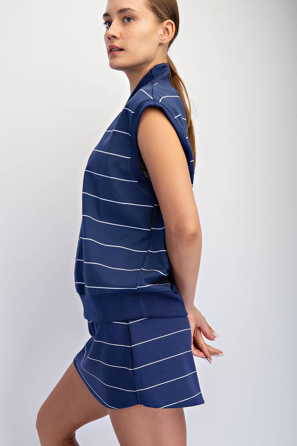 Emma Scuba V-Neck Top