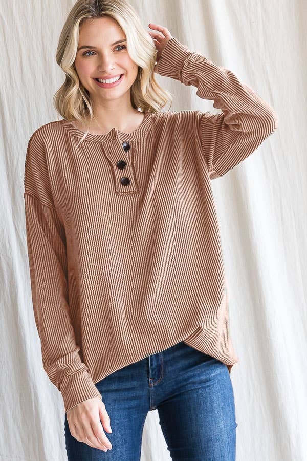 Marlowe Button Top
