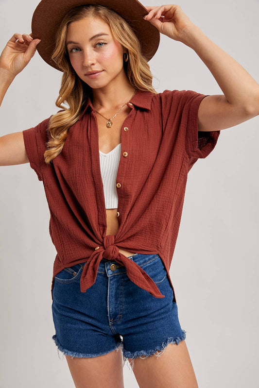 Tatum Textured Cotton Shirt