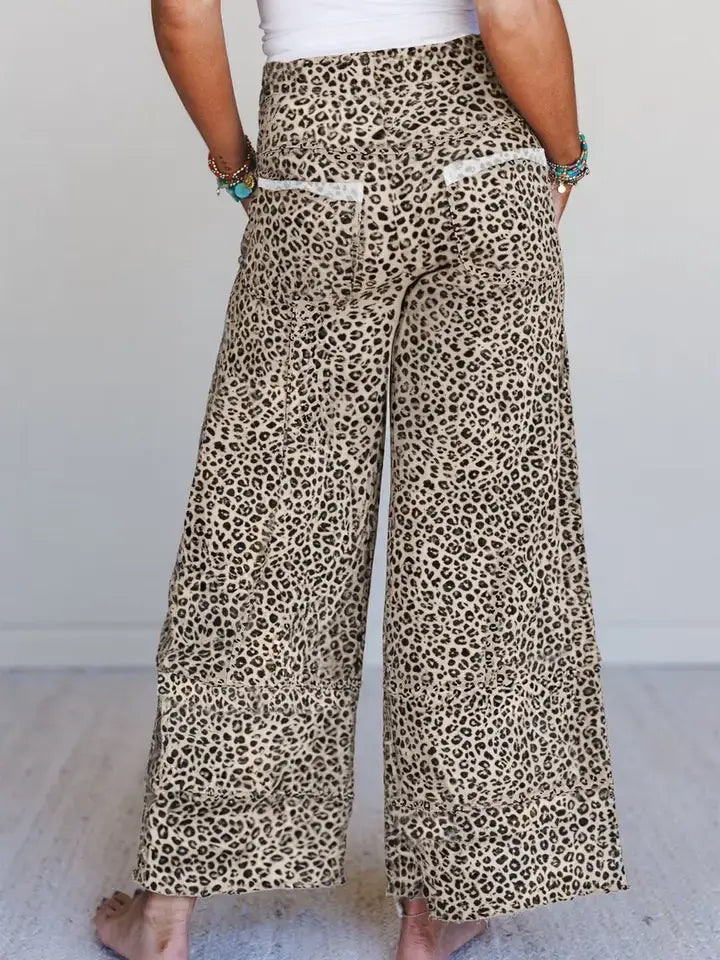 Leopard Knit Pants