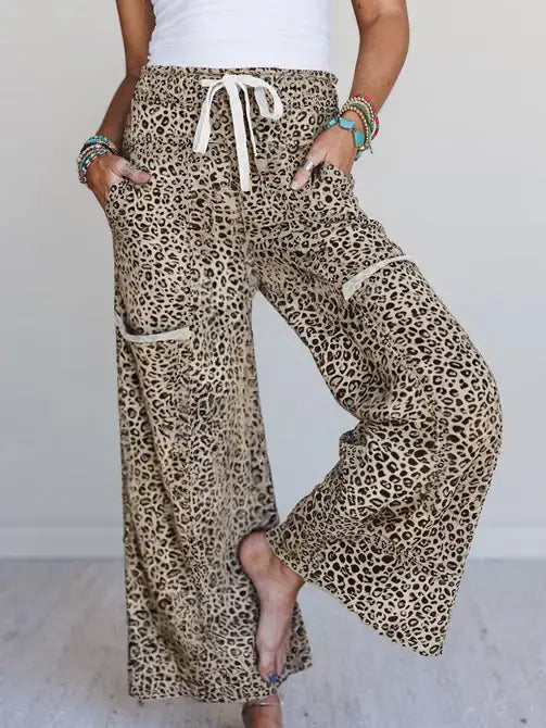 Leopard Knit Pants