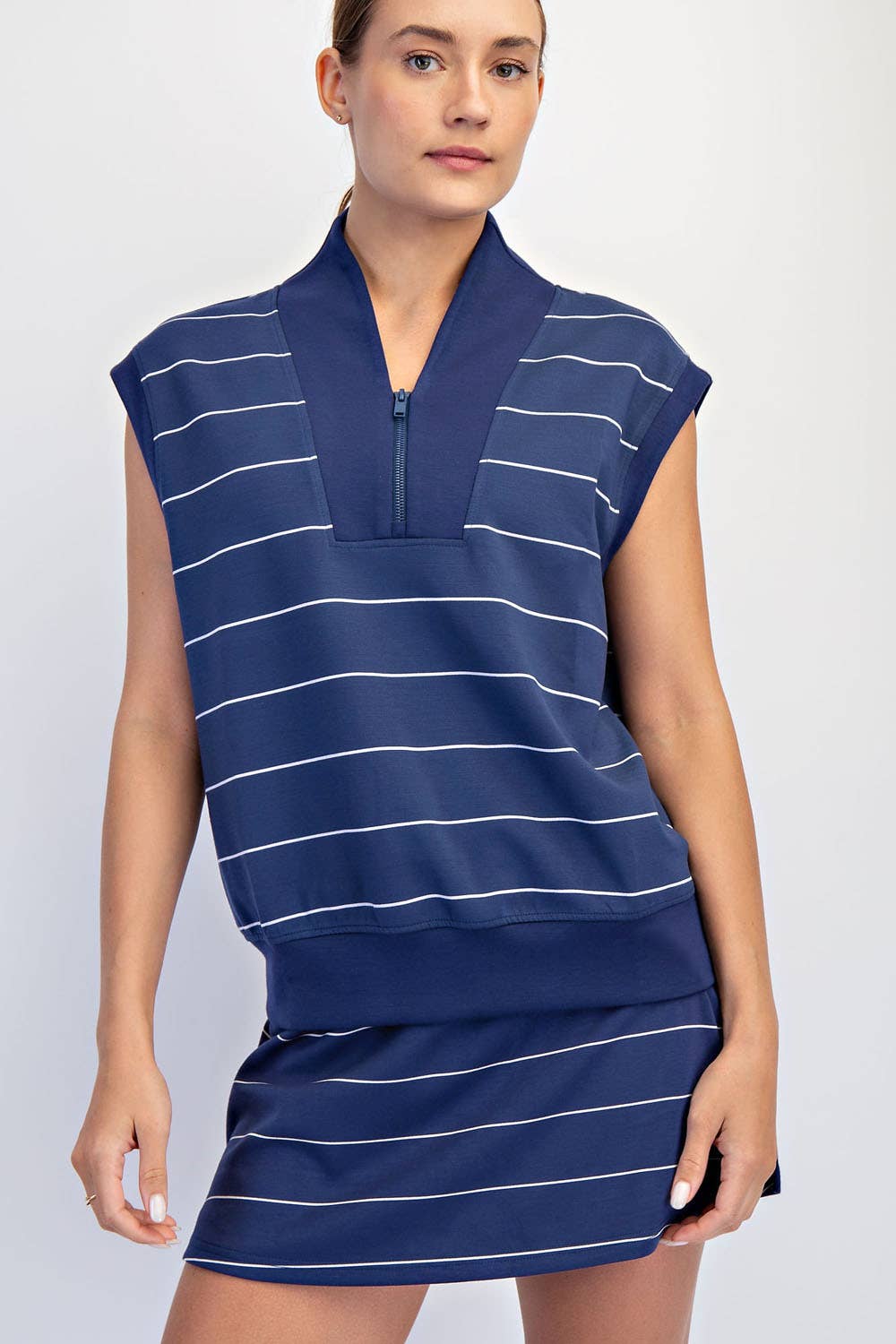 Emma Scuba V-Neck Top