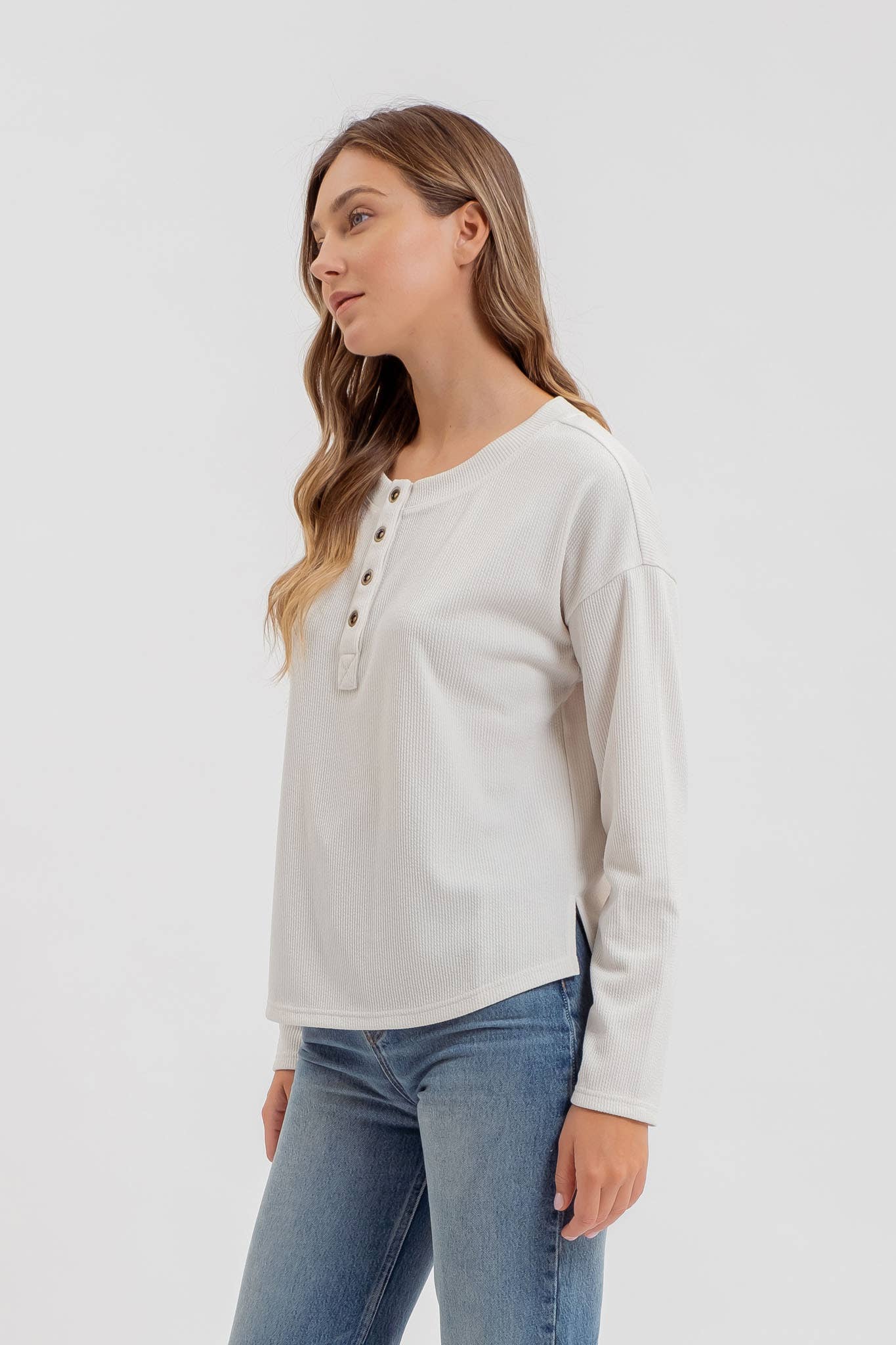 Henley Knit Top