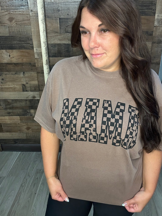 Mama Checkered Tee