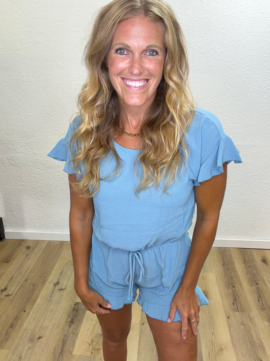 Ellie Ruffle Hem Romper