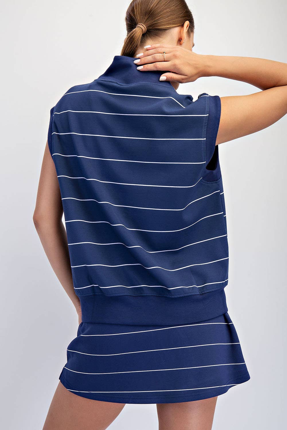Emma Scuba V-Neck Top