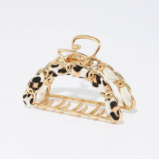 Animal Print Claw Clip