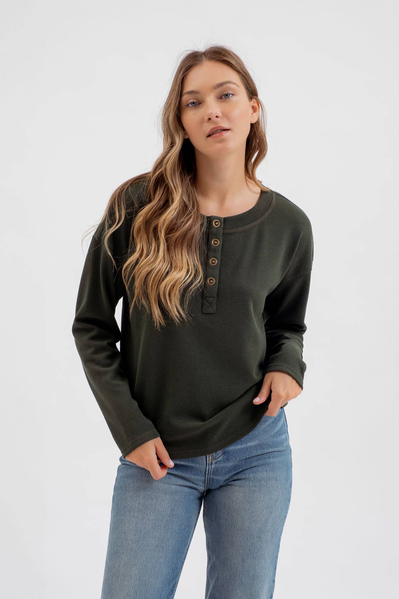 Henley Knit Top