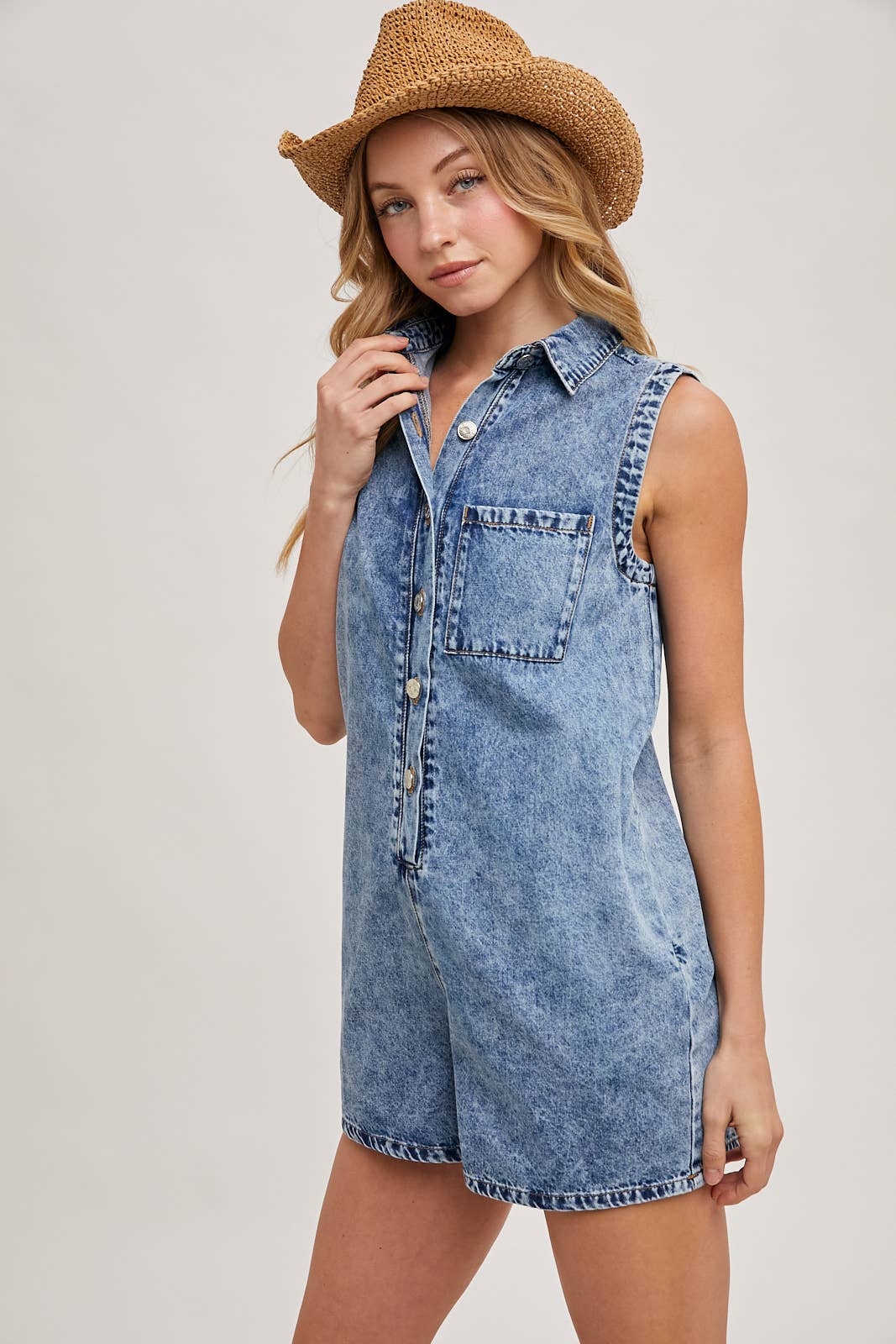 Dutton Denim Romper