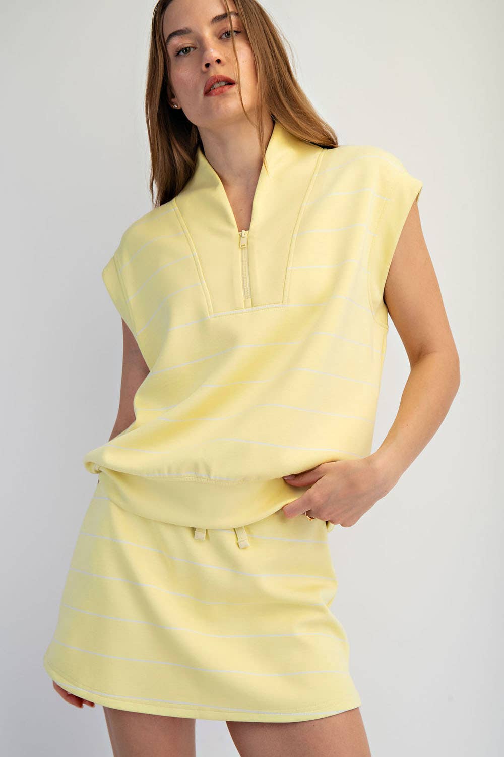 Emma Scuba V-Neck Top