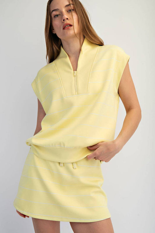 Emma Scuba V-Neck Top