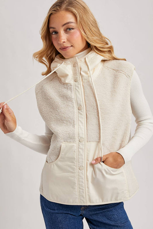 The Briar Sherpa Hooded Vest