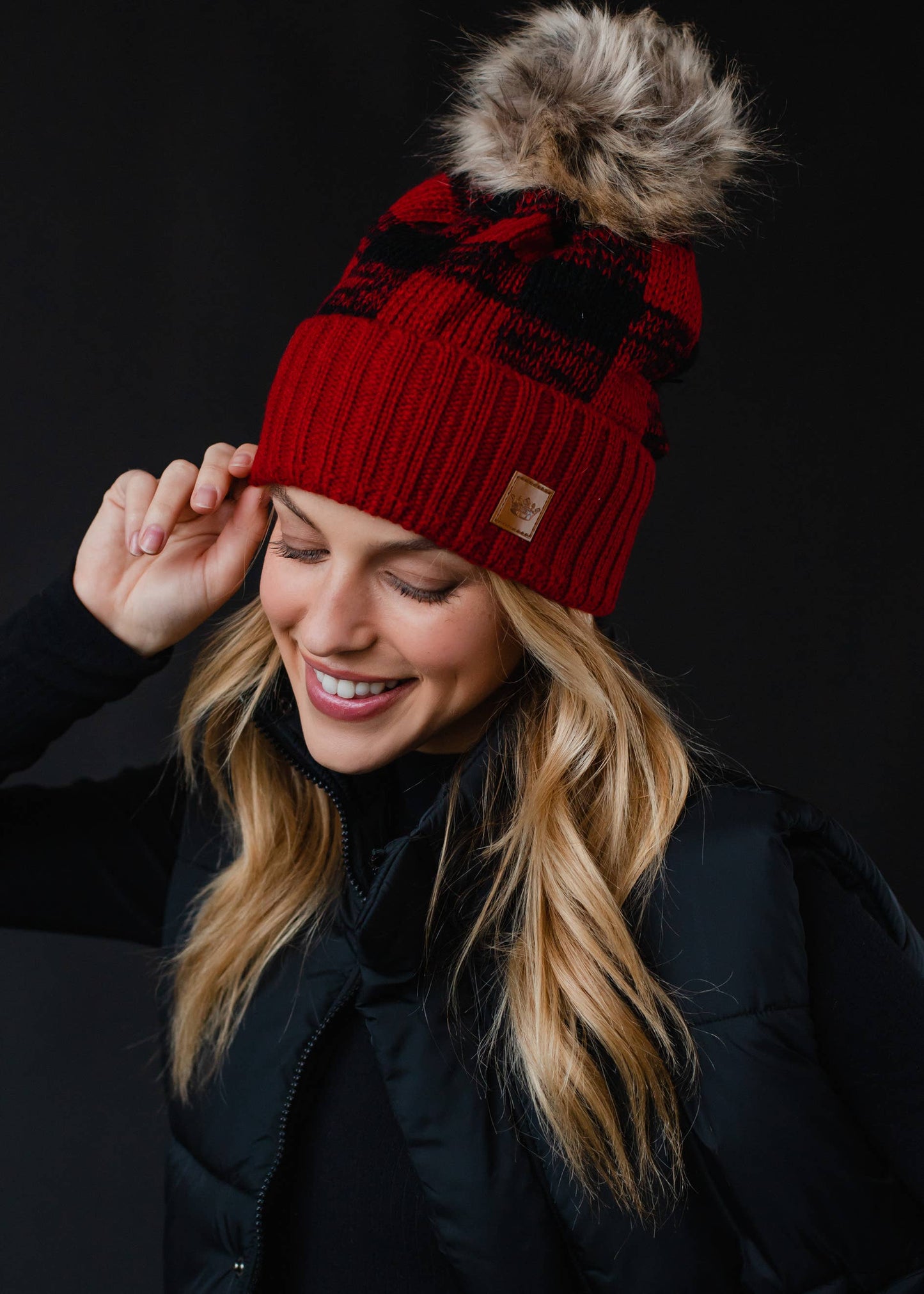 Buffalo Plaid Fleece Hat