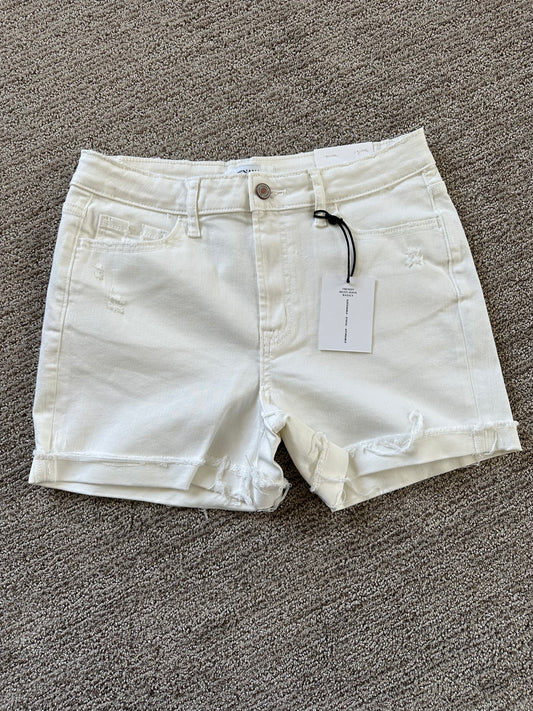 Hailey White Denim Shorts